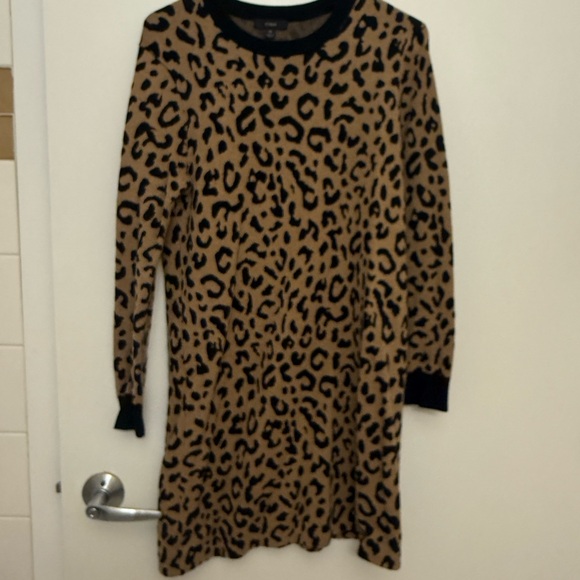 J. Crew Leopard Print Sweater Dress - Picture 4 of 5